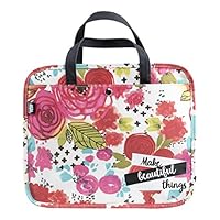 DaySpring Bible Journaling Illustrated Faith - Organizational Bag - Make Beautiful Things Floral (70161)