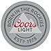 Bar Table - Coors Light Logo Bar Height Table with Adjustable Foot Rest and Acrylic Top - Garage, Bar, or Man Cave Decor by Trademark Global