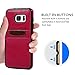 S7 Edge Case, YOKIRIN Case Card Holder Slim Fit Dual Layer Protective with Card Slot Holder Advanced Shock Absorption Protective Wallet Case Cover for Samsung Galaxy S7 Edge - Rose