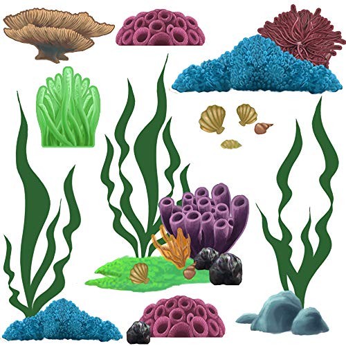 Create-A-Mural-Coral-Reef-Seaweed-Ocean-Wall-Decals-Undersea-Decor-Stickers-for-Kids-Room-34-Underwater-Sea-Wall-Stickers-Boys-Girls-Toddler-Baby-Nursery-Bedroom-Playroom-Bathroom-Vinyl-Art
