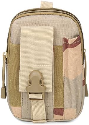 Outdoor multifunctional Tactical Holster Military Molle Hip Waist Belt Bag Wallet Pouch Purse Phone Case with Zipper for iPhone 7 6s Plus 5S Samsung Galaxy S7 S6 LG HTC and more (three sand color)