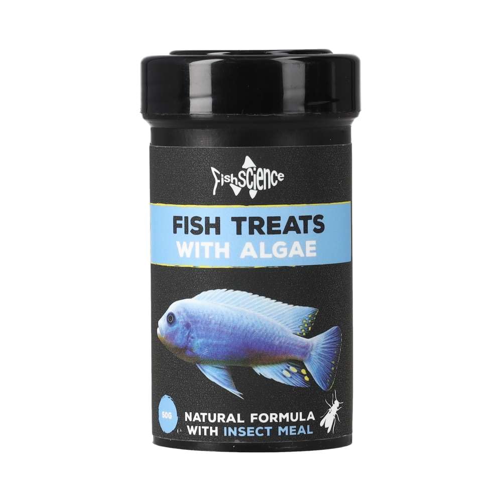 FishScience Fish Treats with Algae | Fish Food Treats for Algae Eating Freshwater and Marine 50g (100ml) | Aquarium Glass Sticking Treat | Interactive Feeding | Long Lasting โ image 1