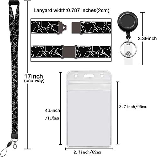 YOUOWO 5 pack Cruise Lanyard retractable with ID badges holder for ship card keys lanyards with Retractable Badge Reel clip for ID holder Breakaway lanyard Office Neck office lanyards with reel holder