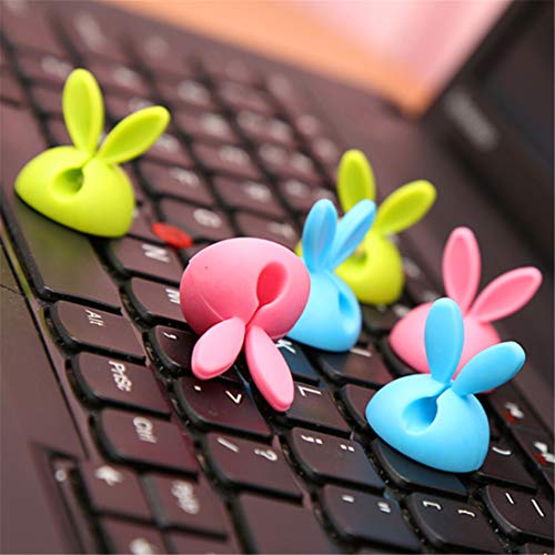 Kuke Rabbit Ear Cable Winder - Rabbit Ears Cable Holder Solid Silicone Cartoon Electrical Wire Cable Clamp,Set of 4 - Thumbnail 7