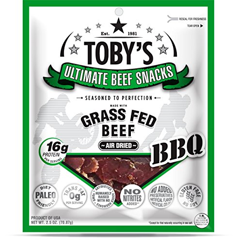 Toby's Grass Fed Beef Biltong / Jerky South African Style - BBQ - 2.5 oz