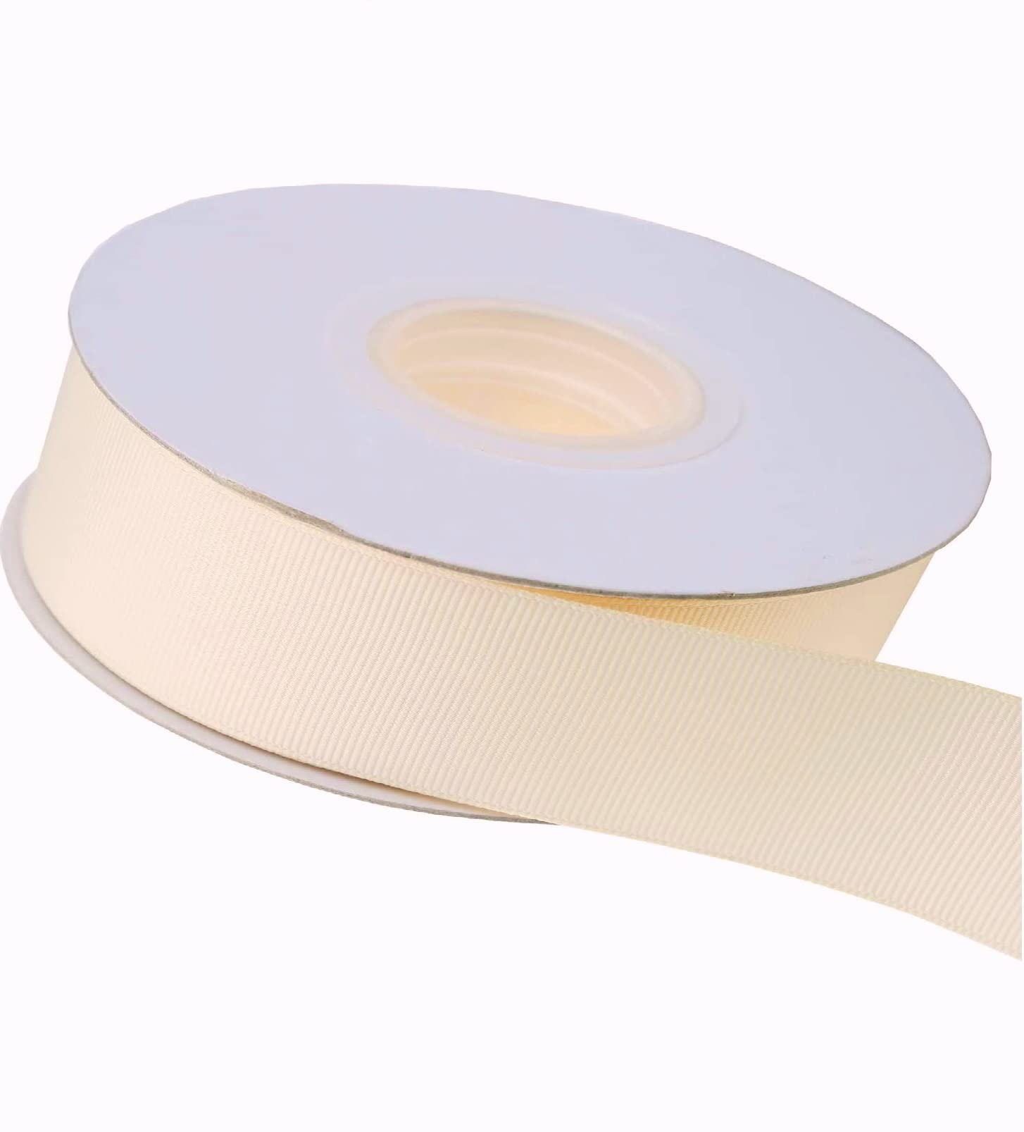 Grosgrain Ribbon -46 Meters / 50 Yards Rolls, for Gifts Wrap Sew Party Decorations Events Wedding Christmas Crafts Bows DIY Bouquets Cake Double Sided - Double Sided(15 mm, Cream)