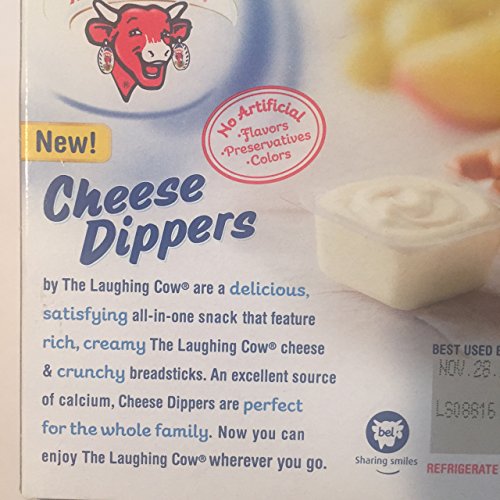 Laughing Cow Cheese Dippers with Breadsticks - Creamy Swiss ( Pack of 4 )