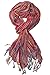 KMystic Multi Color Glitter Threaded Scarf (Red)