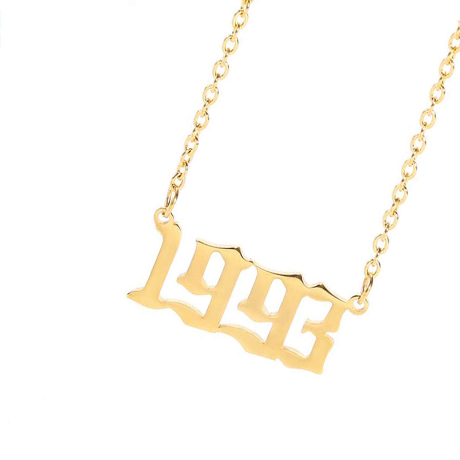 Birth Year Pendant Necklace,Gold Plated Necklace Personalized Women and Girls Birthday Gift Jewelry (1993)