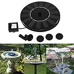 FTXJ Solar Powered Water Fountain Pump For Waterfall, Outdoor Bird Bath, Small Pond, Patio Garden Decoration