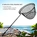 Fishing Landing Net Folding Stainless Steel Fish Carp Landing Net with Extending Non-slip Pole Handle, Fish Shrimp Bird Butterfly Catching Gear