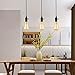 T&A Vintage Single Plug in Pendant Light Kit Cord with Off/On Switch and 15.58 FT Twisted Black Cloth,Black Lamp Head DIY Hanging Light