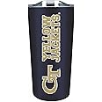 Campus Colors NCAA Stainless Steel Tumbler perfect for Gameday - 18 oz - Double Walled - Keeps Drinks Perfectly Insulated (Georgia Tech Yellowjackets - Navy)