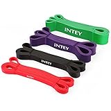 INTEY Pull up Assist Band Exercise Resistance Bands for Workout Body Stretch Powerlifting SINGLE BAND (Black (25-65 lbs))
