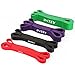 INTEY Pull up Assist Band Exercise Resistance Bands for Workout Body Stretch Powerlifting Set of 4 (1 x Black (25-65 lbs))