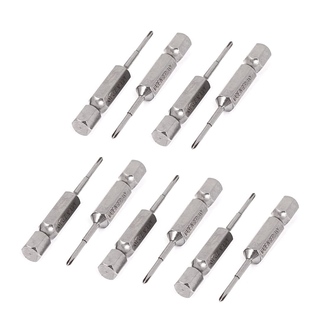 Sourcingmap 1/4-inchx1.6mm PH00 Magnetic S2 Steel Phillips Screwdriver Bits 10pcs