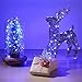 Homestarry Fairy Lights 8 Modes String Lights Battery Operated Twinkling 66 LEDs Fairy String Lights 16.4FT Copper Wire Firefly Lights Remote Control for Bedroom Wedding Festival Decor(Blue)