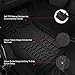Winunite Front and Rear Floor Mats Compatible with Jeep Wrangler JK JKU 4 Door Unlimited 2014 2015 2016 2017 2018 All Weather Guard TPE Black Slush Floor Liner Set