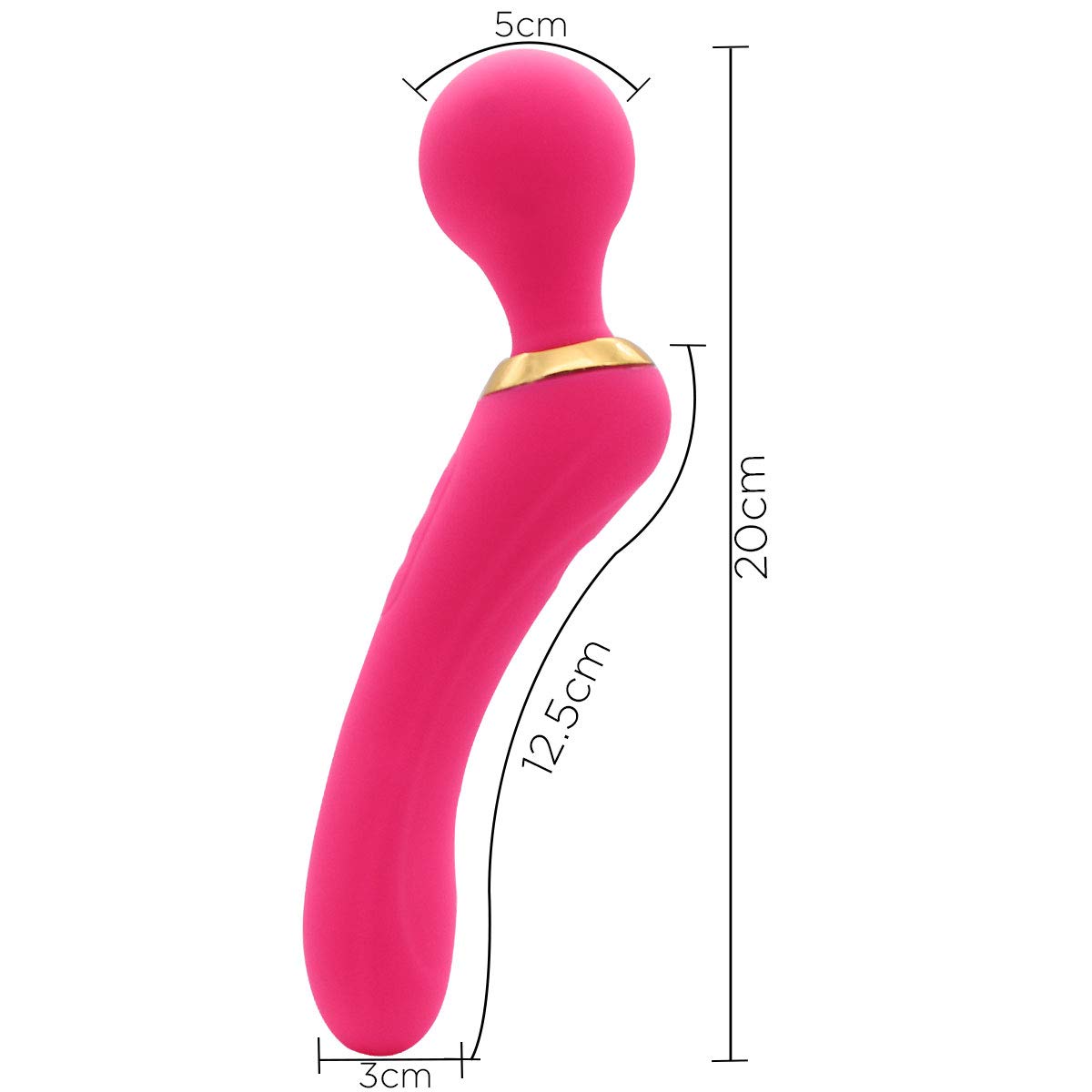 SYH Computer LED Force Vibrator Rotating ，10 Speed USB Cable Rechargeable Weaterproof Design， Handheld with Powerful Multi Speed Vibration