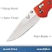 Benchmade 551-ORG Griptilian Plain Drop-Point Satin Finish Knife (Orange Nylon Handle)