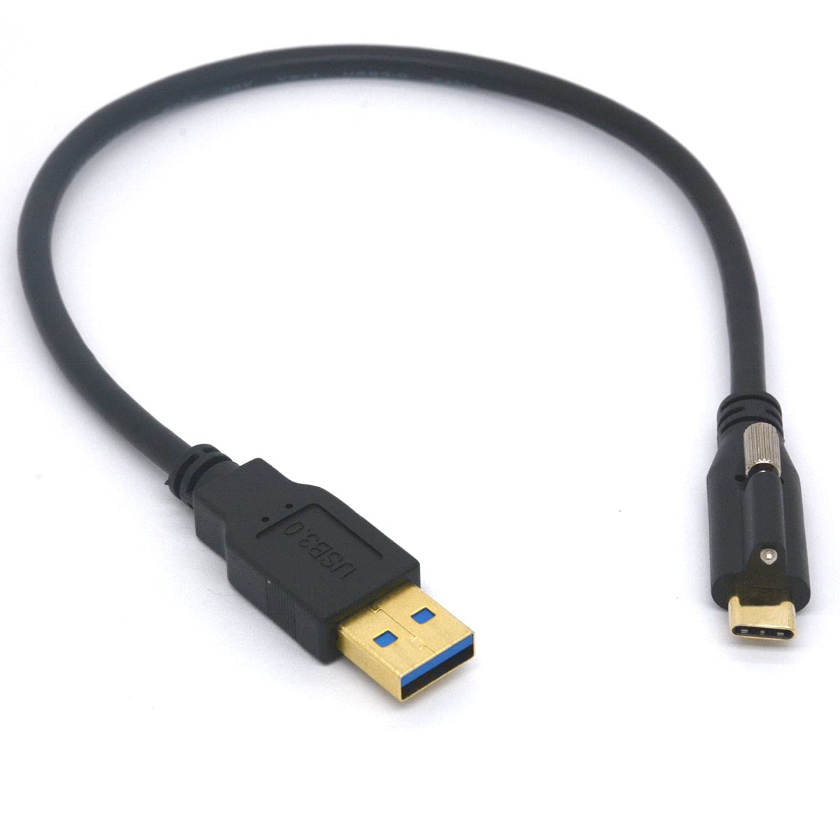 Tomost USB 3.1 Type C to USB 3.0 A Screw Locking Cable USB-C Male to USB A Male Cord for Industry Camera