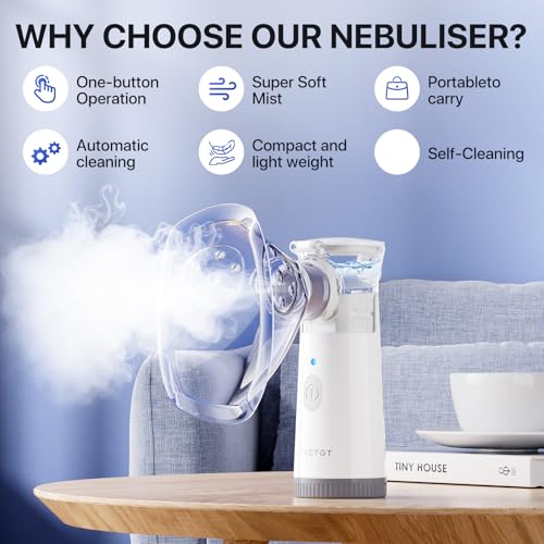Portable Nebulizer for Adults and Kids,Portable Nebulizer for Travel and Home Use, Handheld Mesh Nebulizer for Breathing Problems