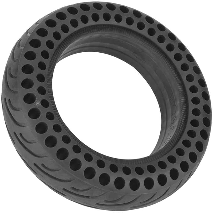 10 Inch Front/Rear Scooter Tire Wheel Solid Replacement, Black Durable
