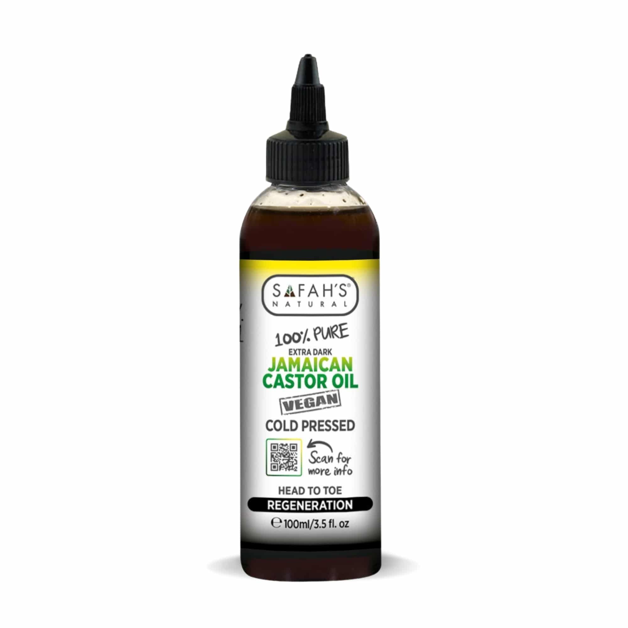 Safah’s Natural - 100% Pure Extra Dark Jamaican Black Castor Oil for Hair Growth - Natural Castor oil for Thick, Strong and Lustrous Hair 100ml