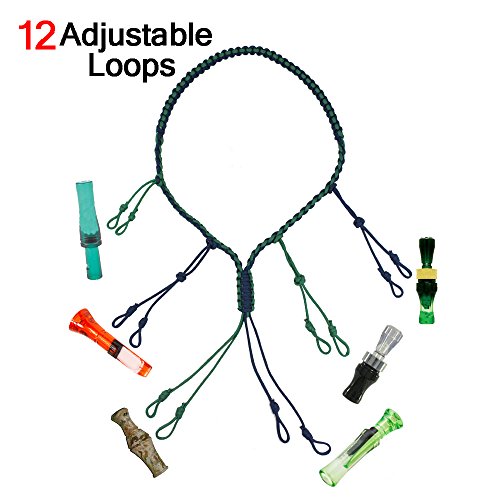 2-Pack Duck Call Strap Lanyard – Nylon Cord With Double Loop – Hunting Accessory