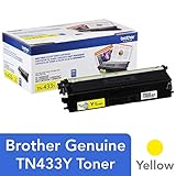 Brother Genuine High Yield Toner Cartridge, TN433Y, Replacement Yellow Toner, Page Yield Up To 4,000 Pages, Amazon Dash Replenishment Cartridge, TN433
