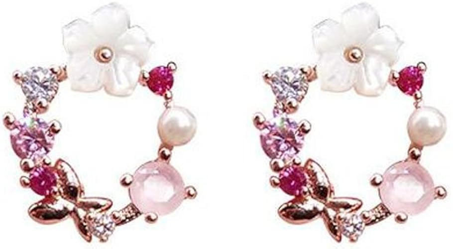Amazon パール ピアス レディース 人気 イヤリング 花 イヤーカフ レディース イヤリング レディース かわいい イヤーフック アクセサリー イヤーカフ イヤーフック アクセサリー イヤーフック A ピアス 通販
