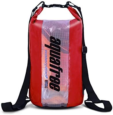 3L 6L 12L 18L See Through Window Waterproof Dry Bag,with Adjustable Removable Shoulder Strap Keeps Your Gear Dry in Swimming Kayaking Beach Rafting Boating Hiking Camping Fishing and All Water Sport