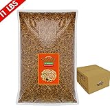 FROLIC WINGS 11 lbs Mealworms, 100 Percent Non-GMO Dried Delicious Mealworms Treats for Chickens, Wild Birds, Fish, Reptiles