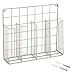 EZOWare Wall and Cabinet Door Mount Kitchen Wrap Organizer Rack Holder for Organizing Food Storage Bags, Aluminum Foil, Plastic Wrap, Wax Paper, Metal Silver
