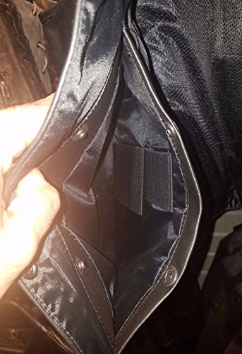 MEN’S MOTORCYCLE BLACK INDIAN HEAD EMBROIDERED LEATHER VEST W/SIDE LACES GREAT $ (XL Regular) - Thumbnail 2