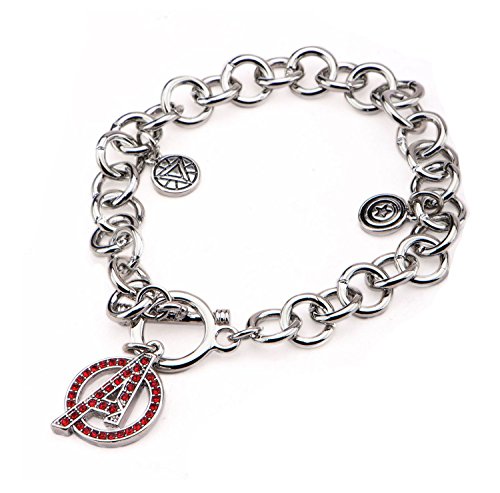 Avengers Age of Ultron Captain America Iron Man Charm Stainless Steel Bracelet
