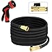 Rainlax Expandable Garden Hose, 50ft Durable Material with 3/4 Solid Brass Connectors, 10 Patterns Spray Nozzle and Carrying Bag