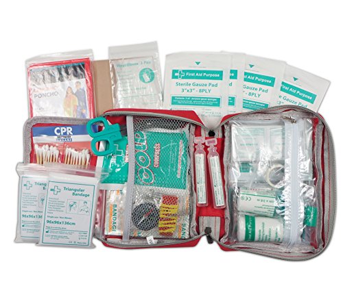 First Aid Kit - Small Compact First Aid Kit Bag(175 Piece) - Reflective Bag Design- Includes 2 x Eyewash,Instant Cold Pack,Emergency Blanket, CPR Face Mask for Travel, Home, Office, Vehicle,Camping - Thumbnail 6