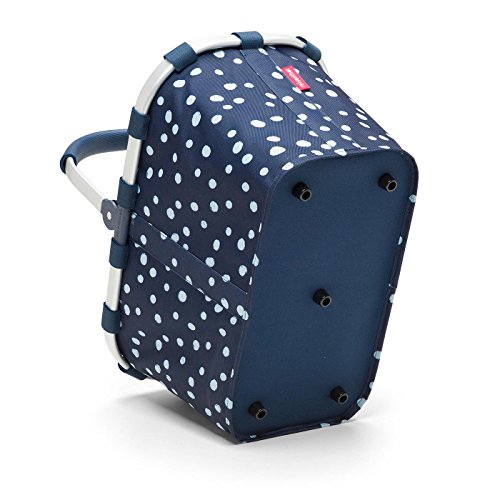 reisenthel Carrybag Fabric Picnic Tote, Sturdy Lightweight Basket for Shopping and Storage, Spots Navy - Thumbnail 2