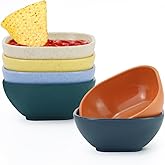 Homienly Wheat Straw Dipping Bowls Set of 6, 4.5oz Small Dessert Bowls, Unbreakable Dip Bowls & Sauce Bowls, Small Bowls for Dips, Mini Prep Small Bowl for Soy Sauce & Sides, 6 Color