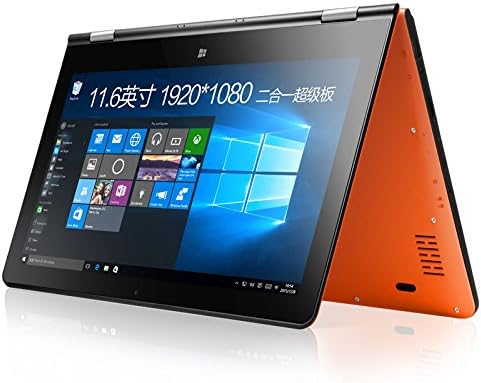 Voyo A1 Notebook Windows 10 APLLO LAKE Celeron N3450 4GB RAM 32G EMMC+128GB SSD 11.6 inch IPS FHD Screen Bluetooth 4.0 12000mAh Battery 360 Degree Rotatable Display WiFi(Orange)