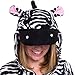 Silver Lilly Adult Pajamas - Plush One Piece Cosplay Animal Costume (Zebra, S)