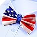 Men's Patriotic USA Flag Adjustable Pre-tied Bow Tie