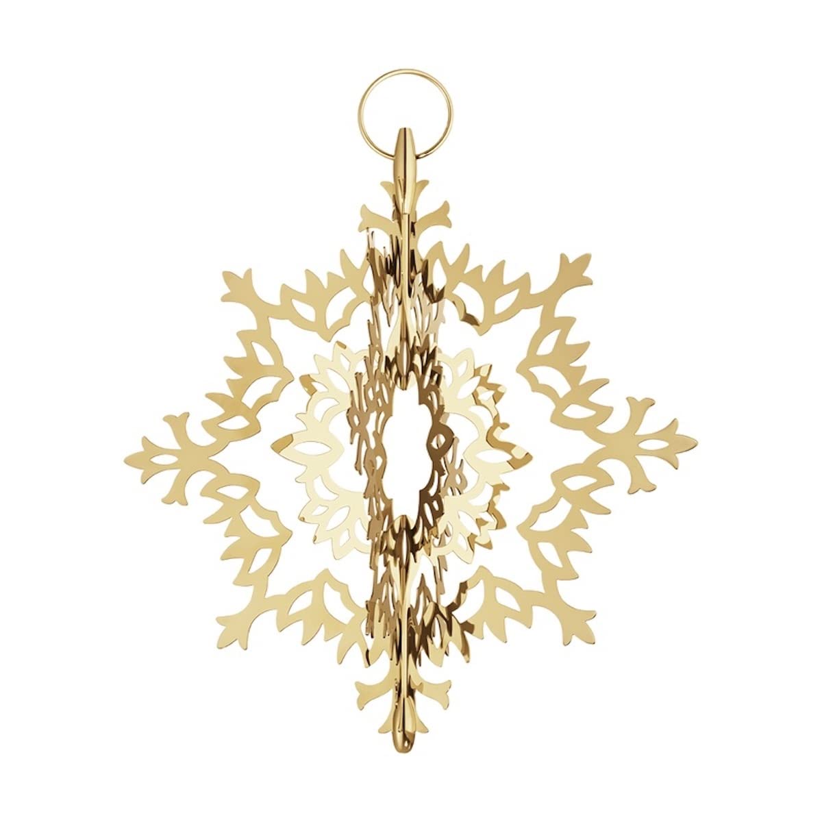 Georg Jensen Ice Flower Tree Topper - Gold Plated Stainless Steel - Christmas Decoration by Sanne Lund Traberg
