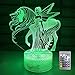 ekeytop 3D Unicorn Night Light for Kids Bedroom,16 Colors Unicorn 3D Illusion Night Light lamp with Remote Unicorn Toys Light as Birthday Gifts for 1 2 3 4 5 6 7 8 Year Old Girls