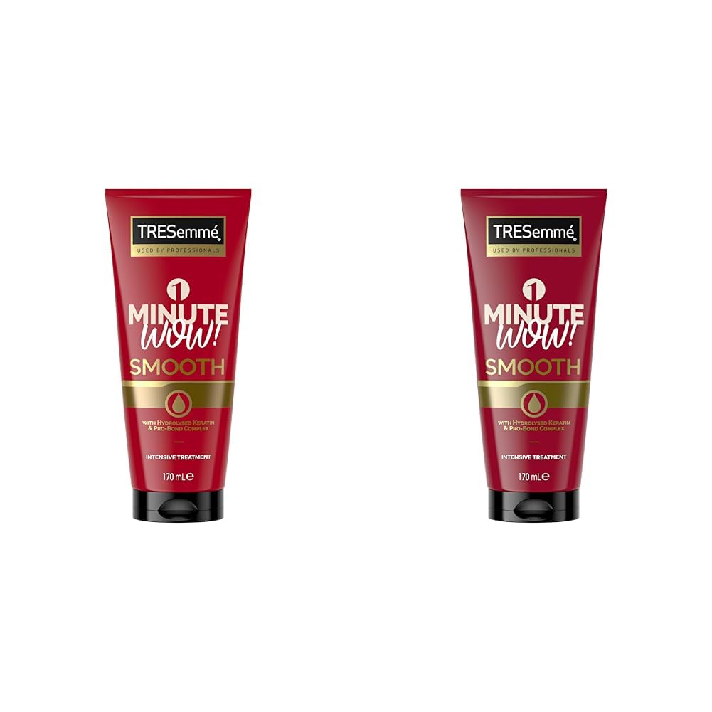 TRESemmé 1 Minute WOW Smooth Intensive Hair Treatment with hydrolysed keratin & Pro-Bond Complex for frizzy, damaged hair 170 ml (Pack of 2)