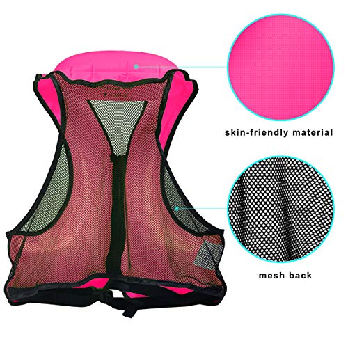 NAXER Inflatable Buoyancy Vests Kayak Buoyancy Aid for Adults 90-220 lbs