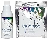 Sparks Powder Lightener 1.05oz & 20 Volume Creme Developer 3oz (Combo Set)