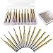 12 pcs Titanium Nose End Mill, AFUNTA 0.8-3.17 mm Engraving Bits CNC Rotary Burrs Set Tool Coat Carbide End Mill PCB Mould Plastic Fiber Carbon Hardwood, 1/8'' Shank