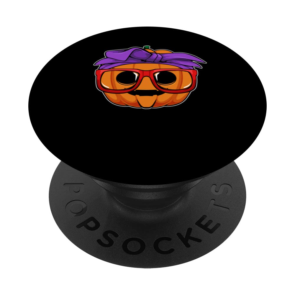 Pumpkin Nerd Lazy Halloween Costume Cute Jack O Lantern PopSockets Swappable PopGrip